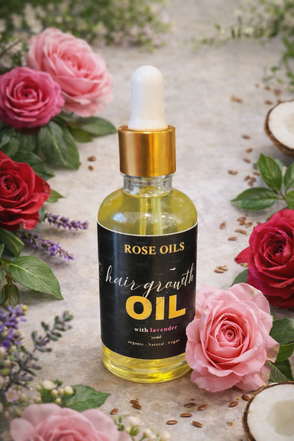 Roses Hair Growth Oil – Organic, Nourishing Formula for Stronger, Healthier Hair