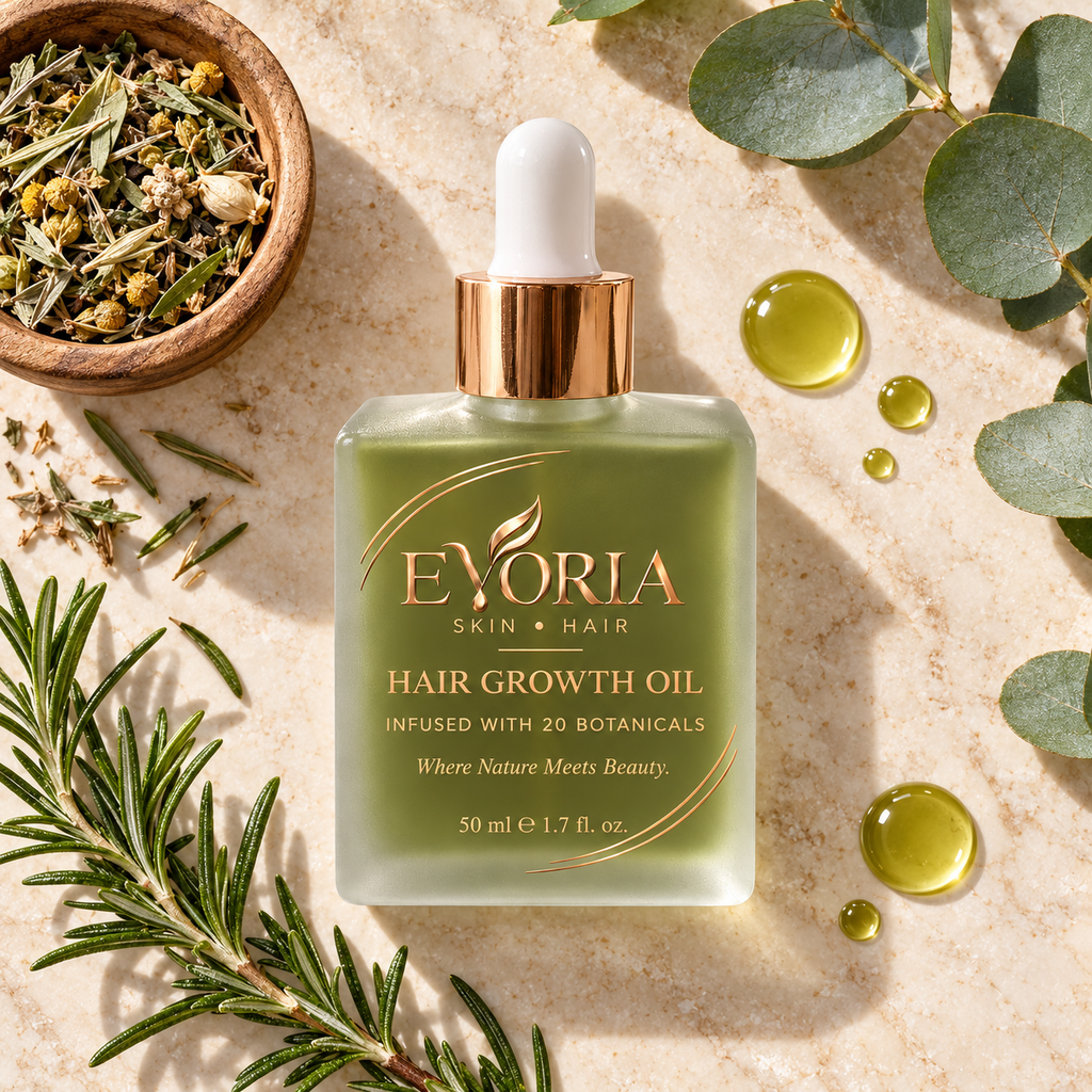 Evoria Botanical Hair Growth Oil – 20 Botanical Blend, 50ml